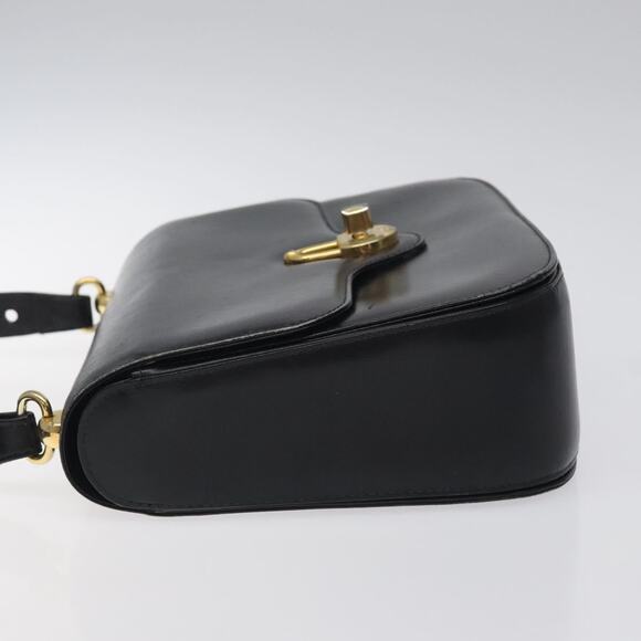 GUCCI Shoulder Bag Leather Black Gold - Picture 5 of 12